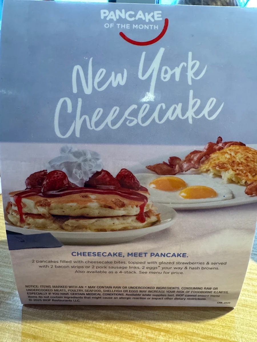 Menu, IHOP