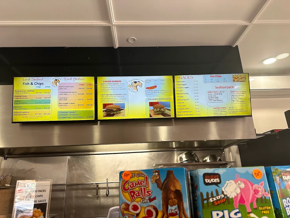 Menu, The salty camel