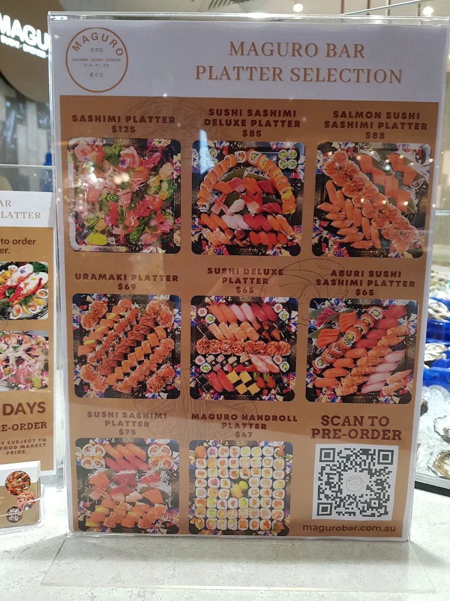 Menu, Maguro Bar - Glen Waverley
