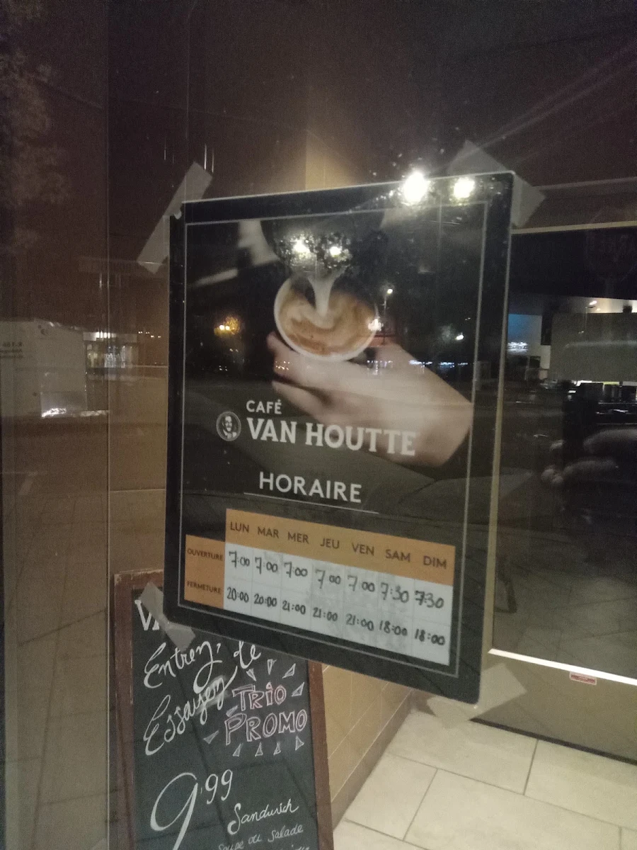 Menu, Café Van Houtte