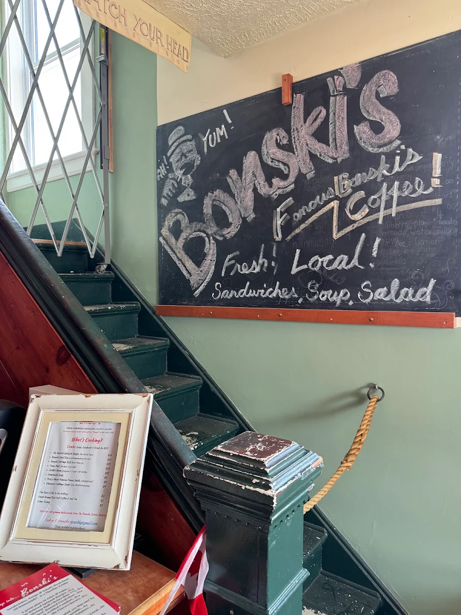 Menu, Bonski’s Cafe