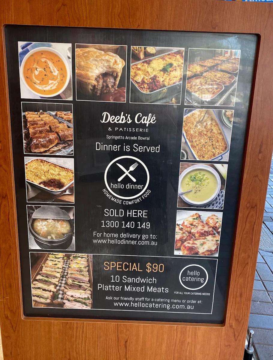 Menu, Deebs Cafe & Patisserie