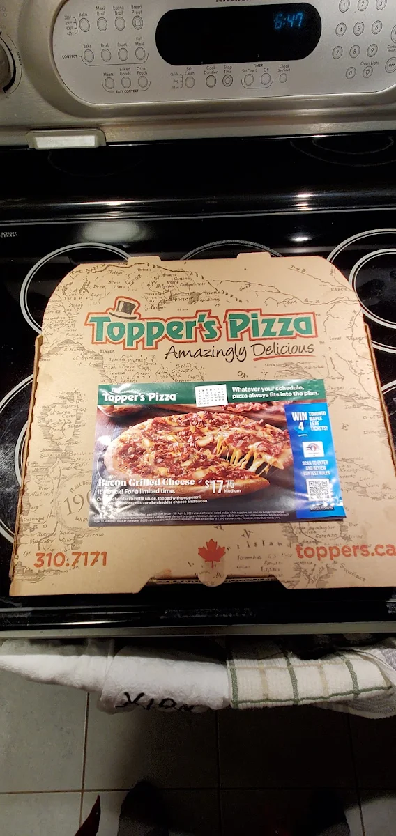Menu, Topper's Pizza — Stittsville