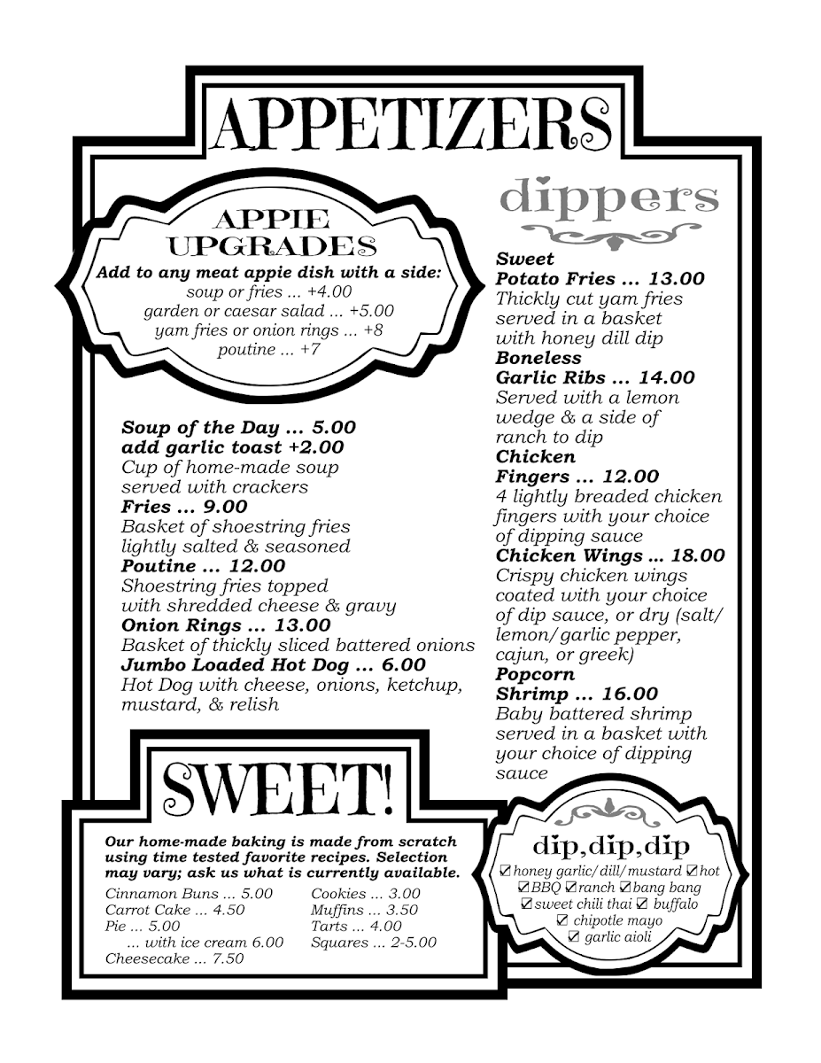 Menu, Restaurant at Kettle Valley Golf Club