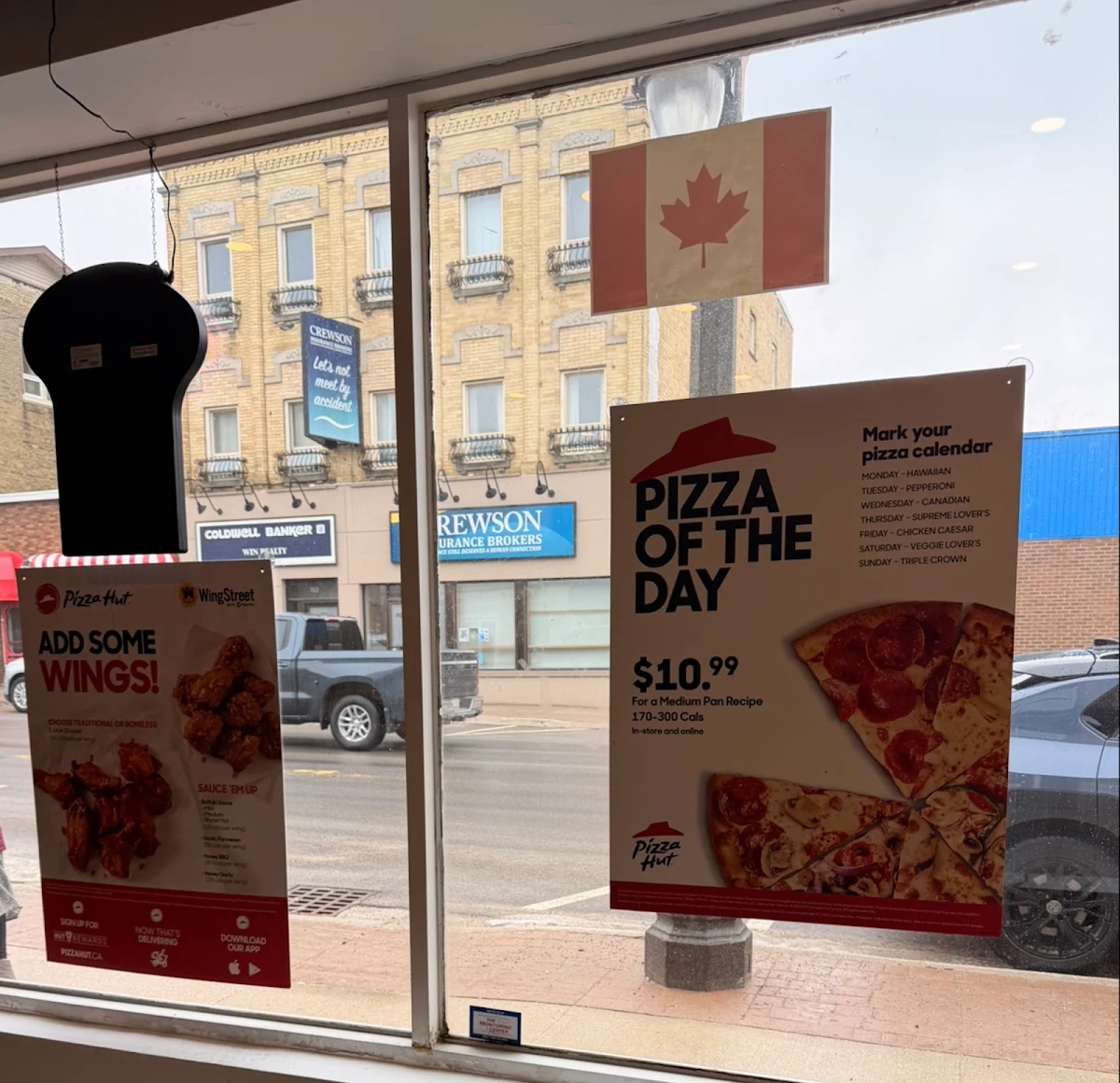 Menu, Pizza Hut