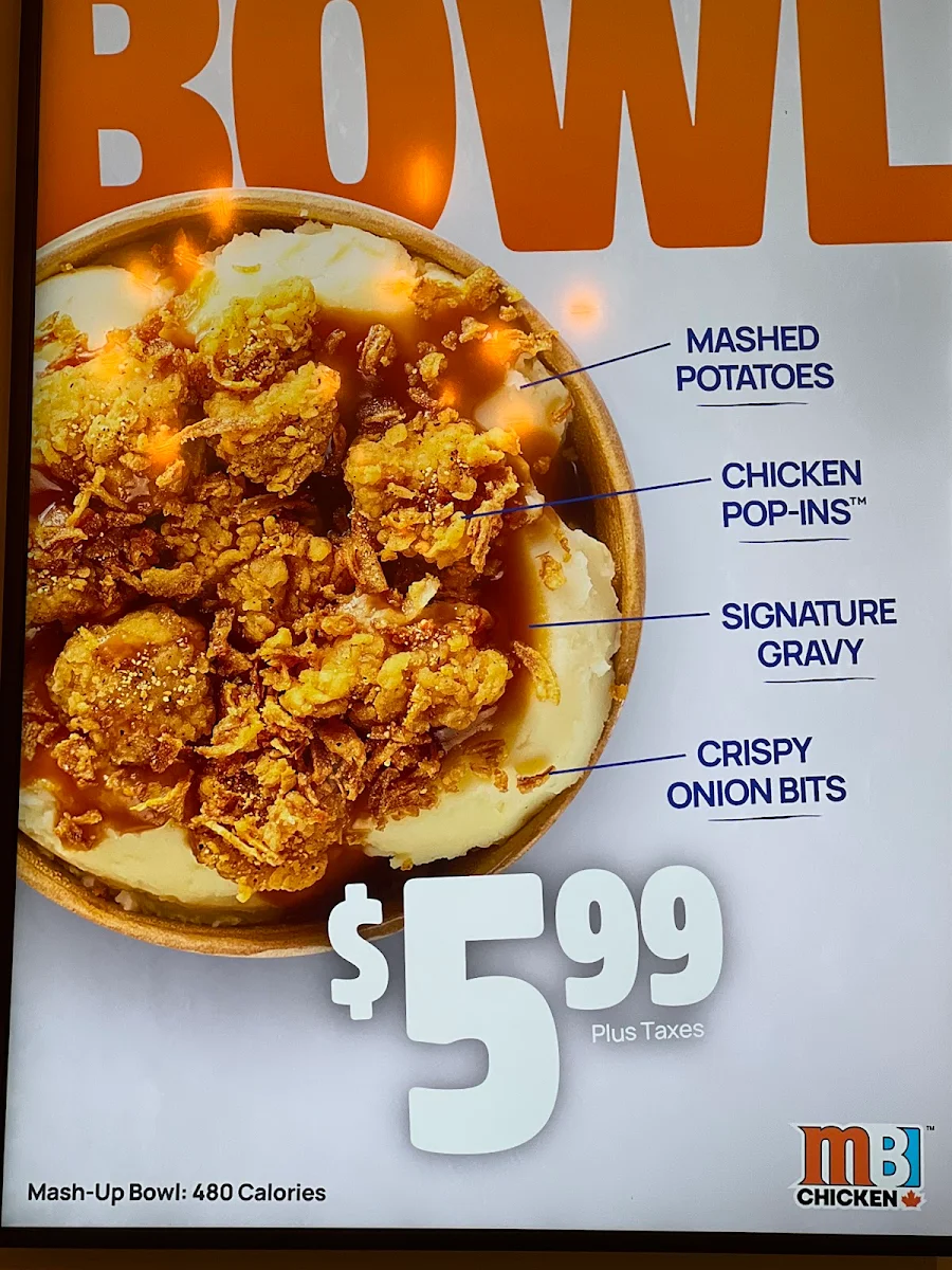 Menu, Mary Brown's Chicken