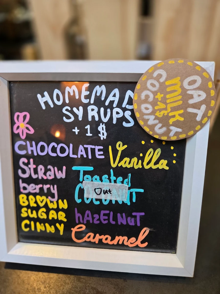 Menu, Mizu Mizu Café