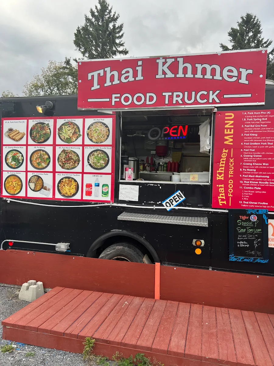 Menu, Thai Khmer Food Truck