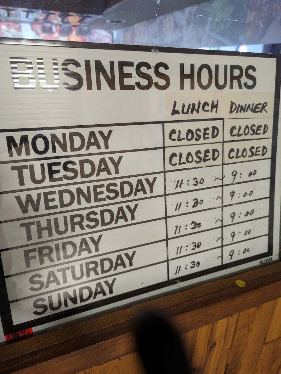 Menu, SUSHI & CHICKEN FOR YOU