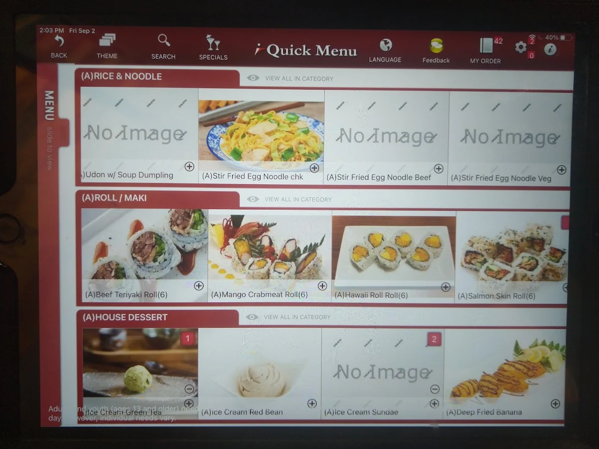 Menu, Golden Maki Japanese Restaurant