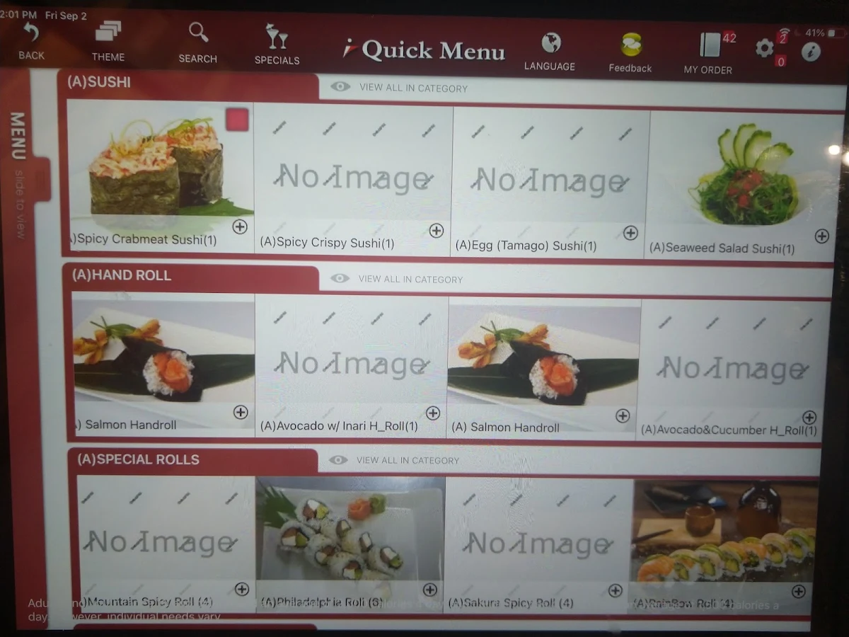Menu, Golden Maki Japanese Restaurant