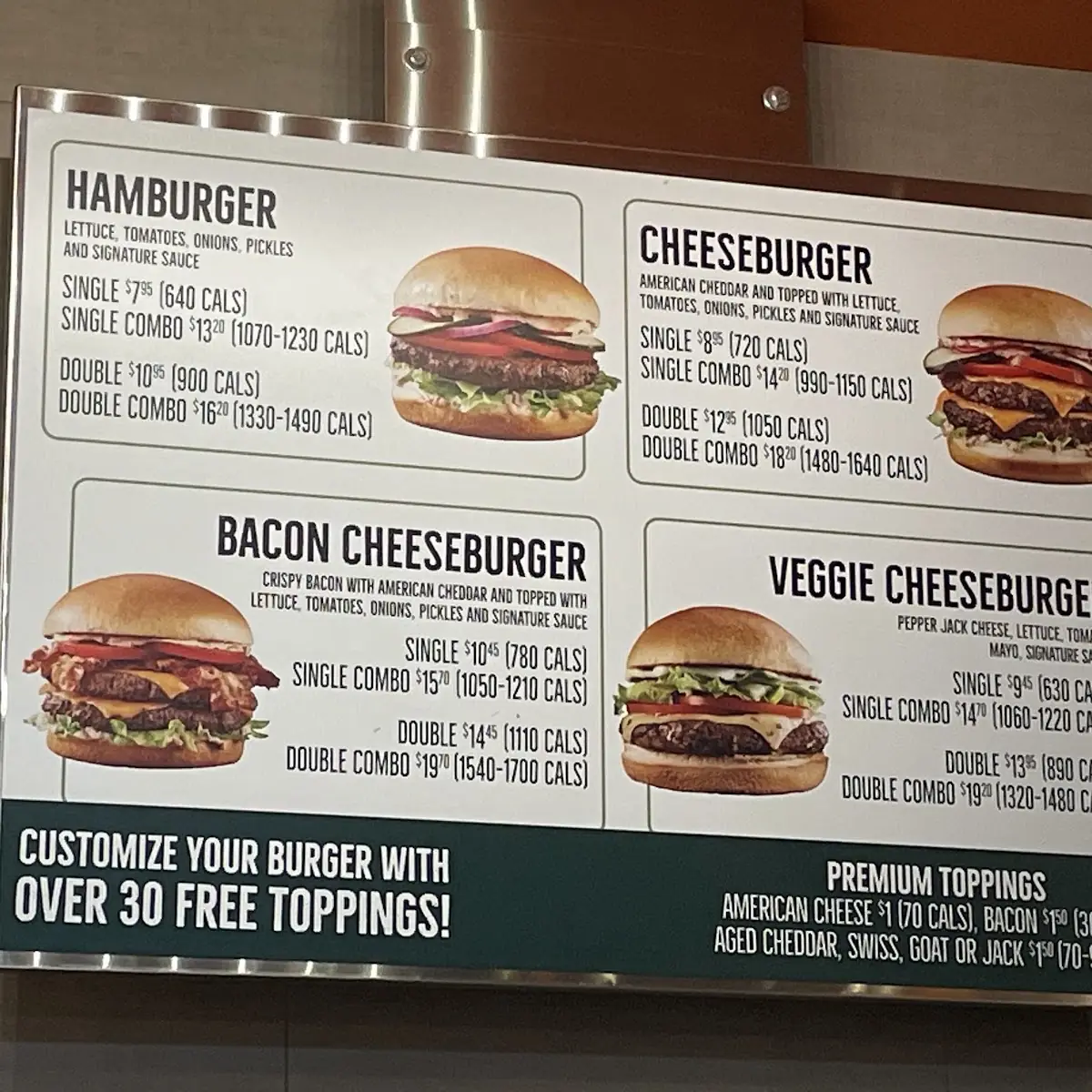Menu, South St. Burger