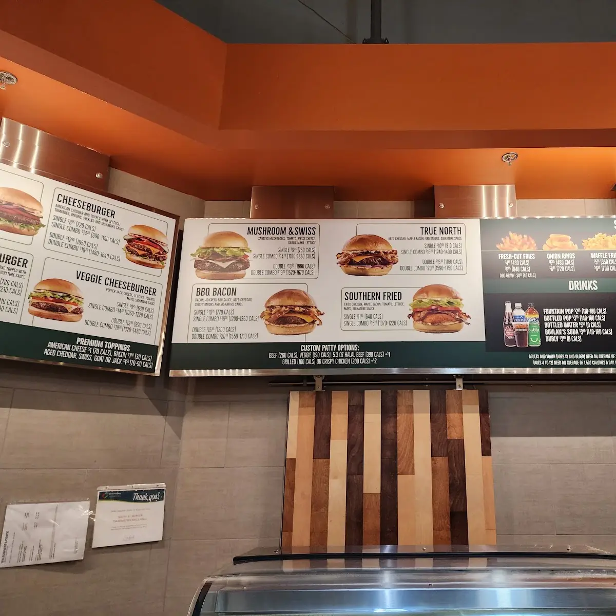 Menu, South St. Burger