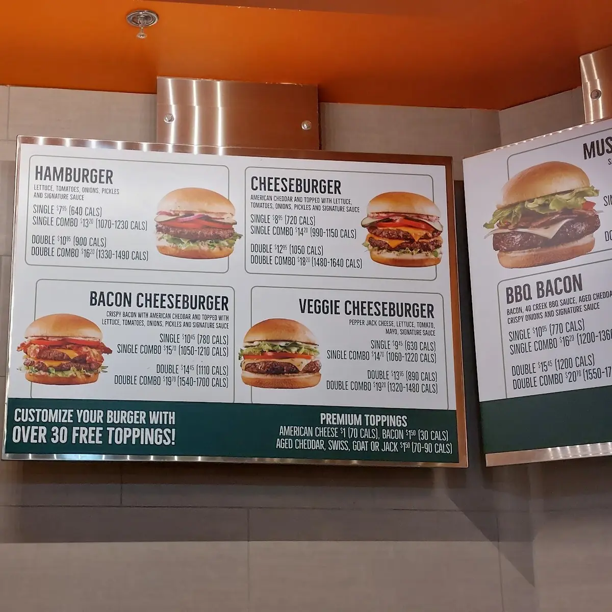 Menu, South St. Burger