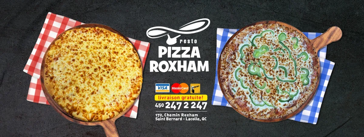 Menu, Resto Pizza Roxham