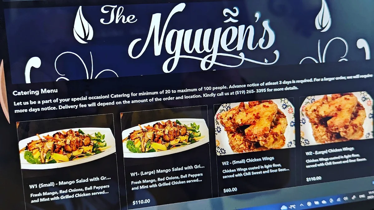 Menu, The Nguyen's Vietnamese Family Restaurant