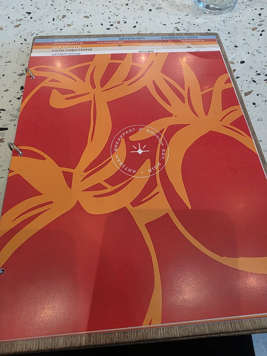 Menu, Eggstatic Hamilton