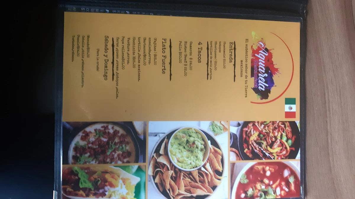 Menu, La Rumba Restaurant and Lounge