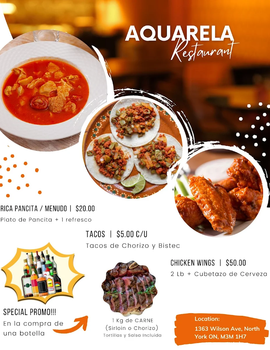 Menu, La Rumba Restaurant and Lounge