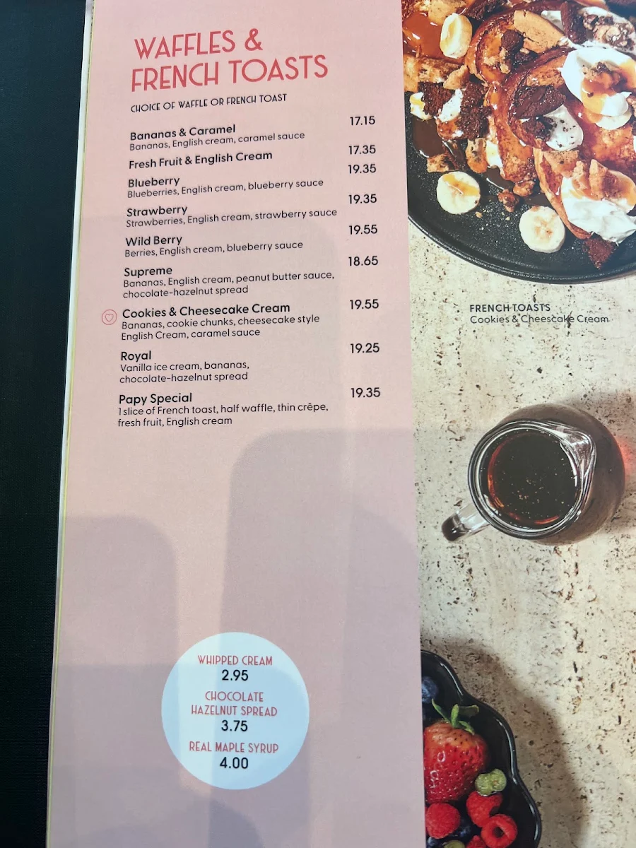 Menu, Allô mon Coco Vieux Montréal