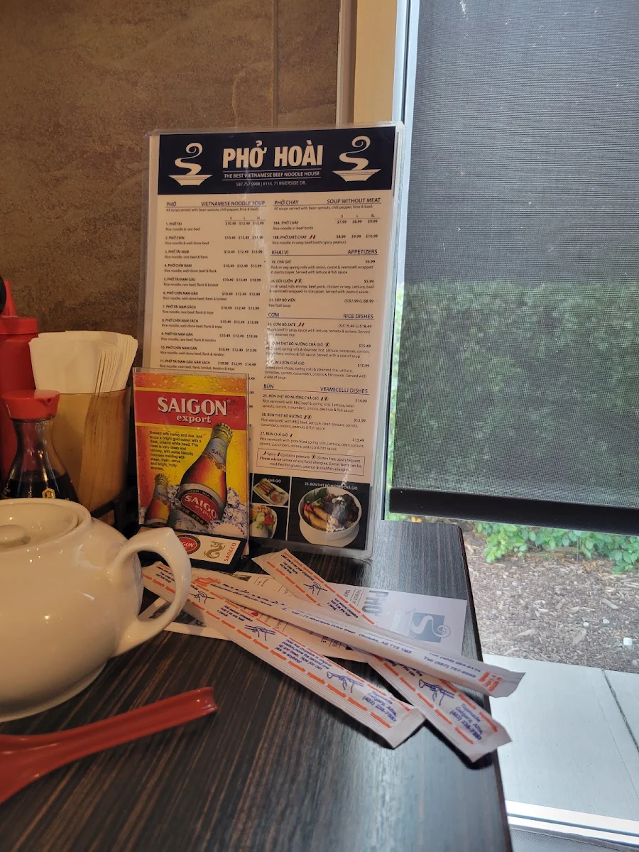 Menu, Pho Hoai Vietnamese Beef House Okotoks