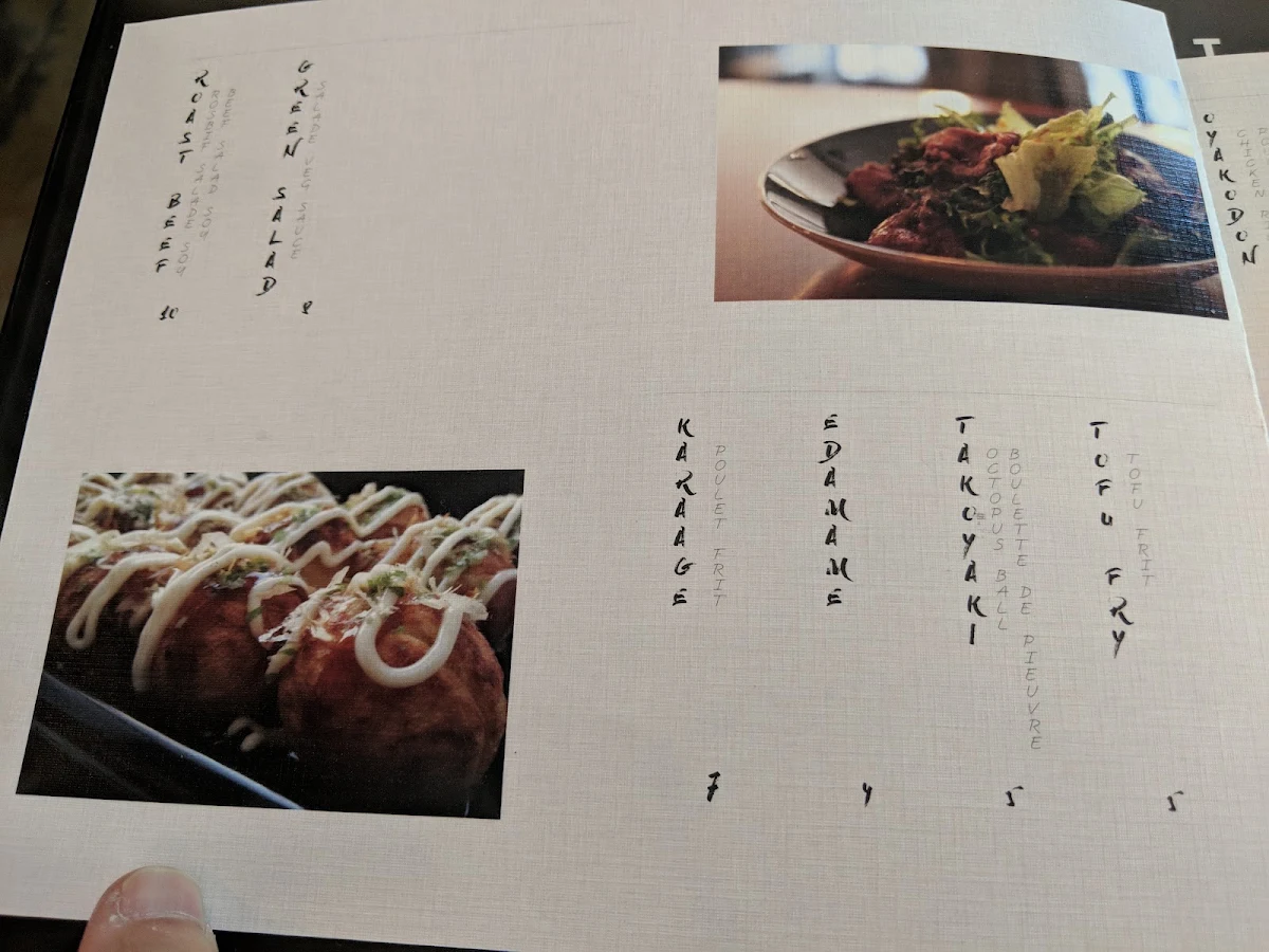 Menu, RAKU