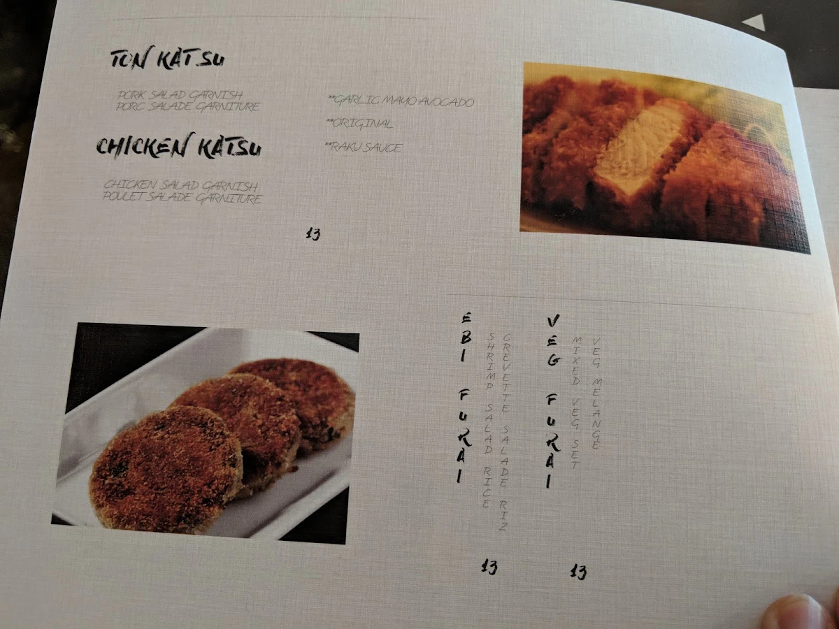 Menu, RAKU