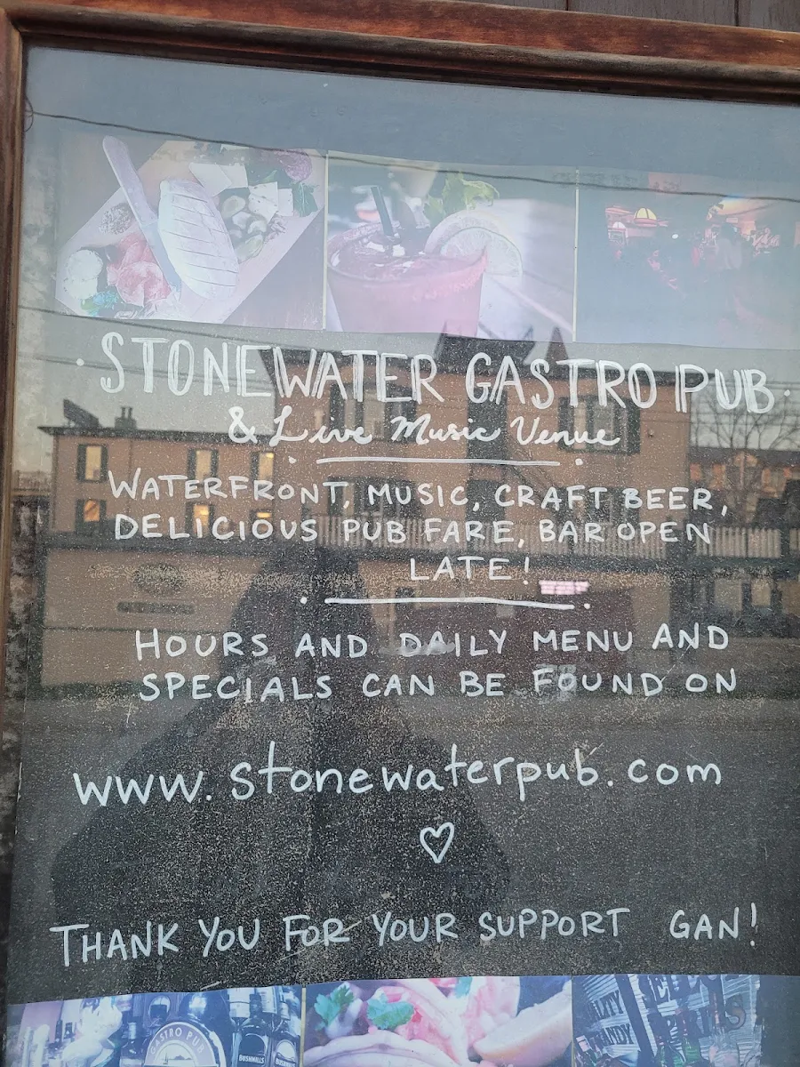 Menu, Stonewater Pub