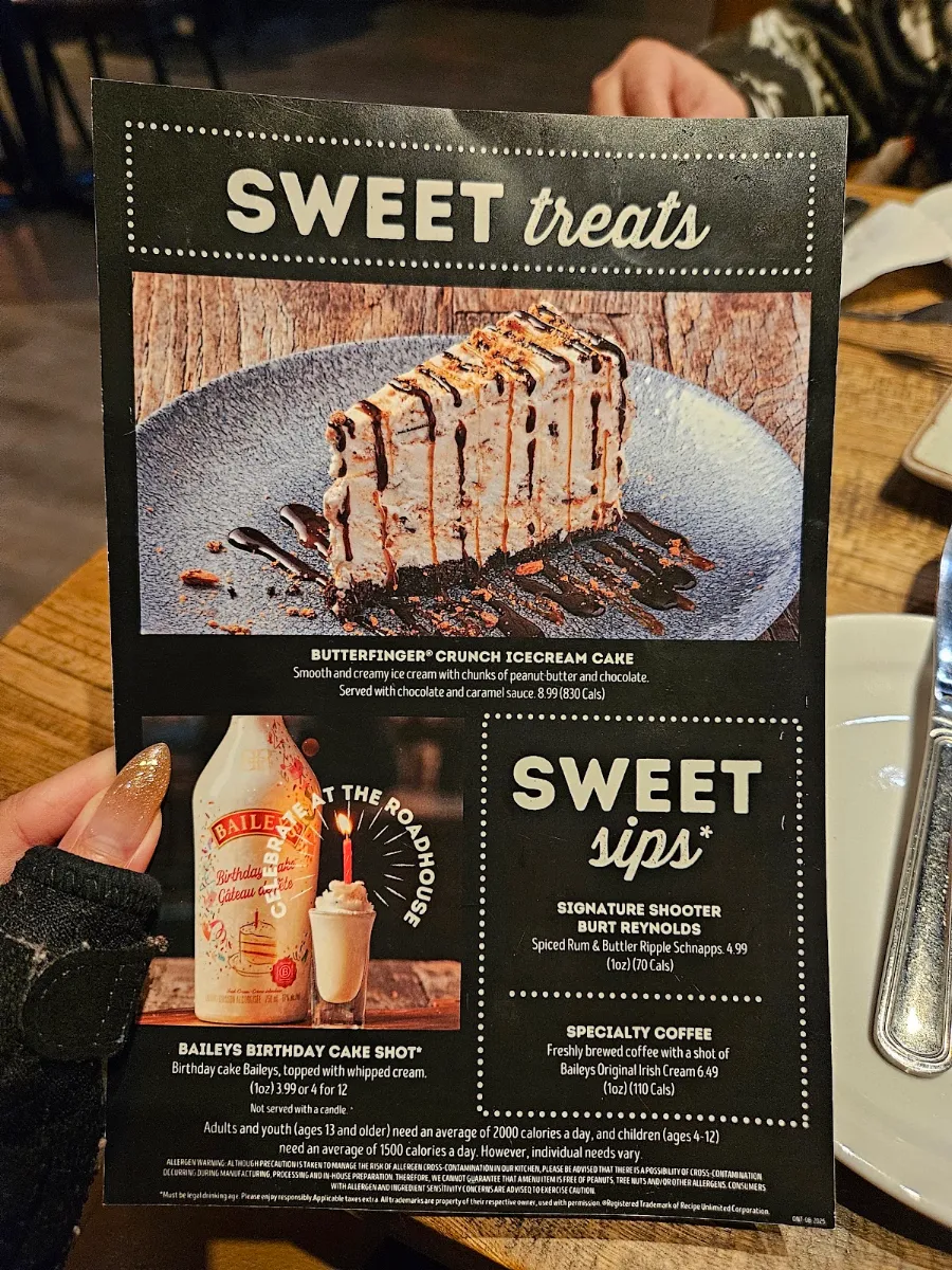 Menu, Kelseys Original Roadhouse