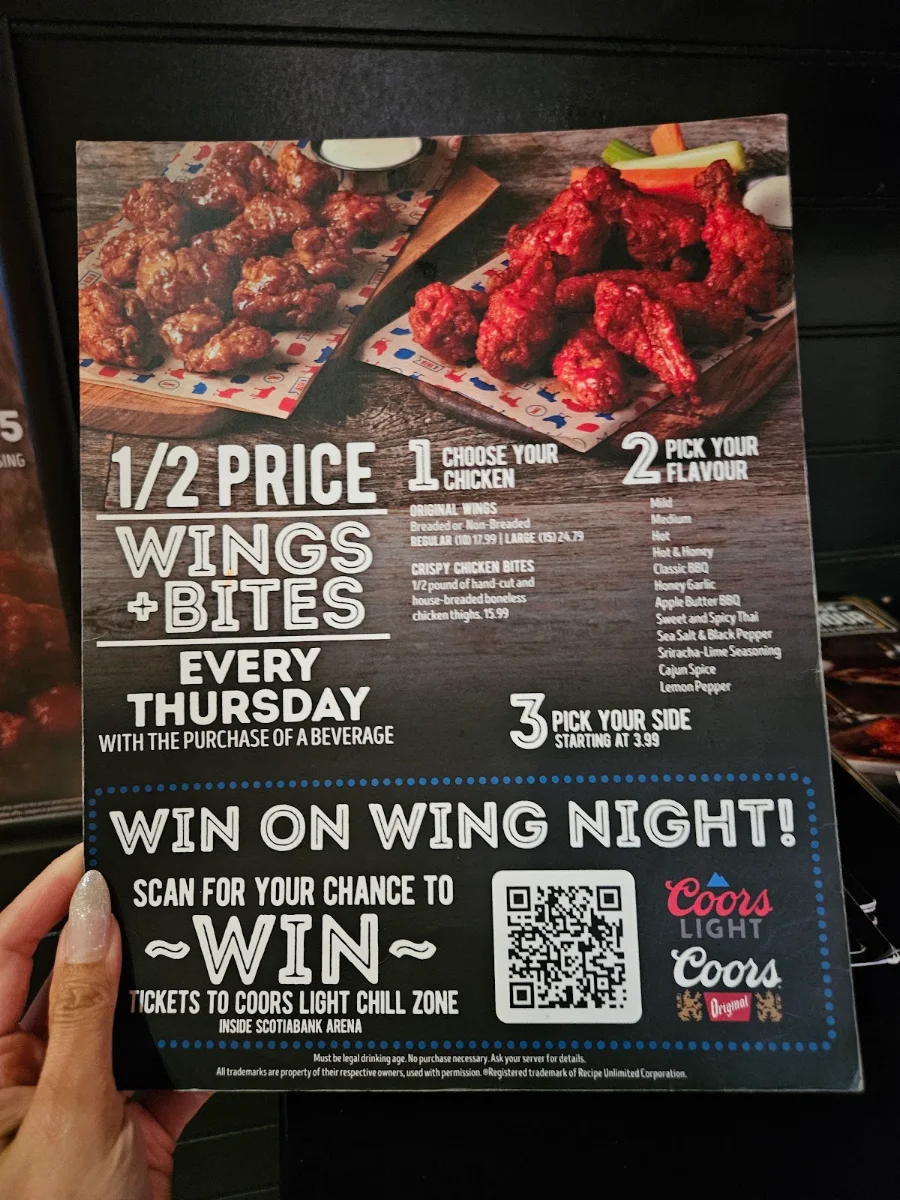 Menu, Kelseys Original Roadhouse