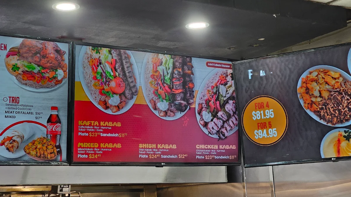 Menu, Shawarma Palace