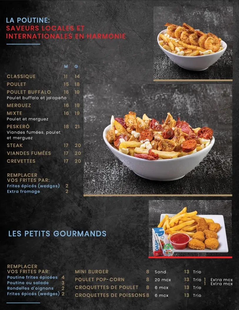 Menu, Restaurant Peskerô