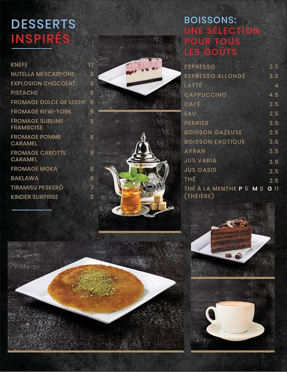 Menu, Restaurant Peskerô
