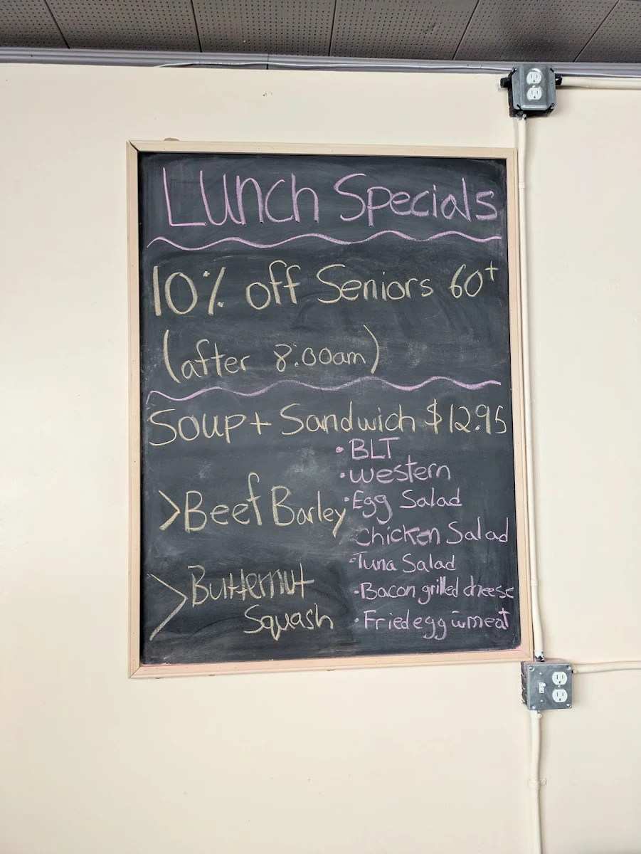 Menu, Miss Molly's Diner