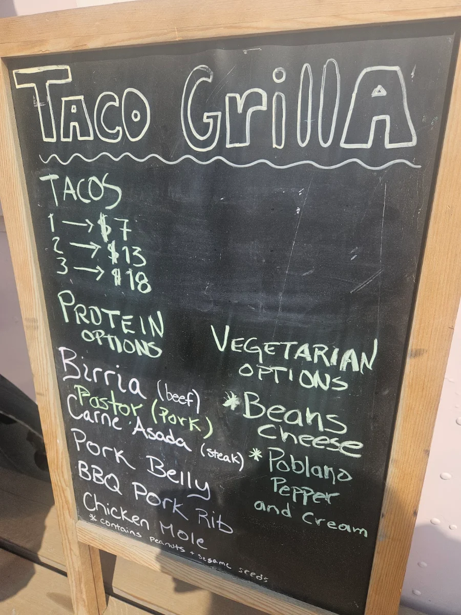 Menu, Taco Grilla