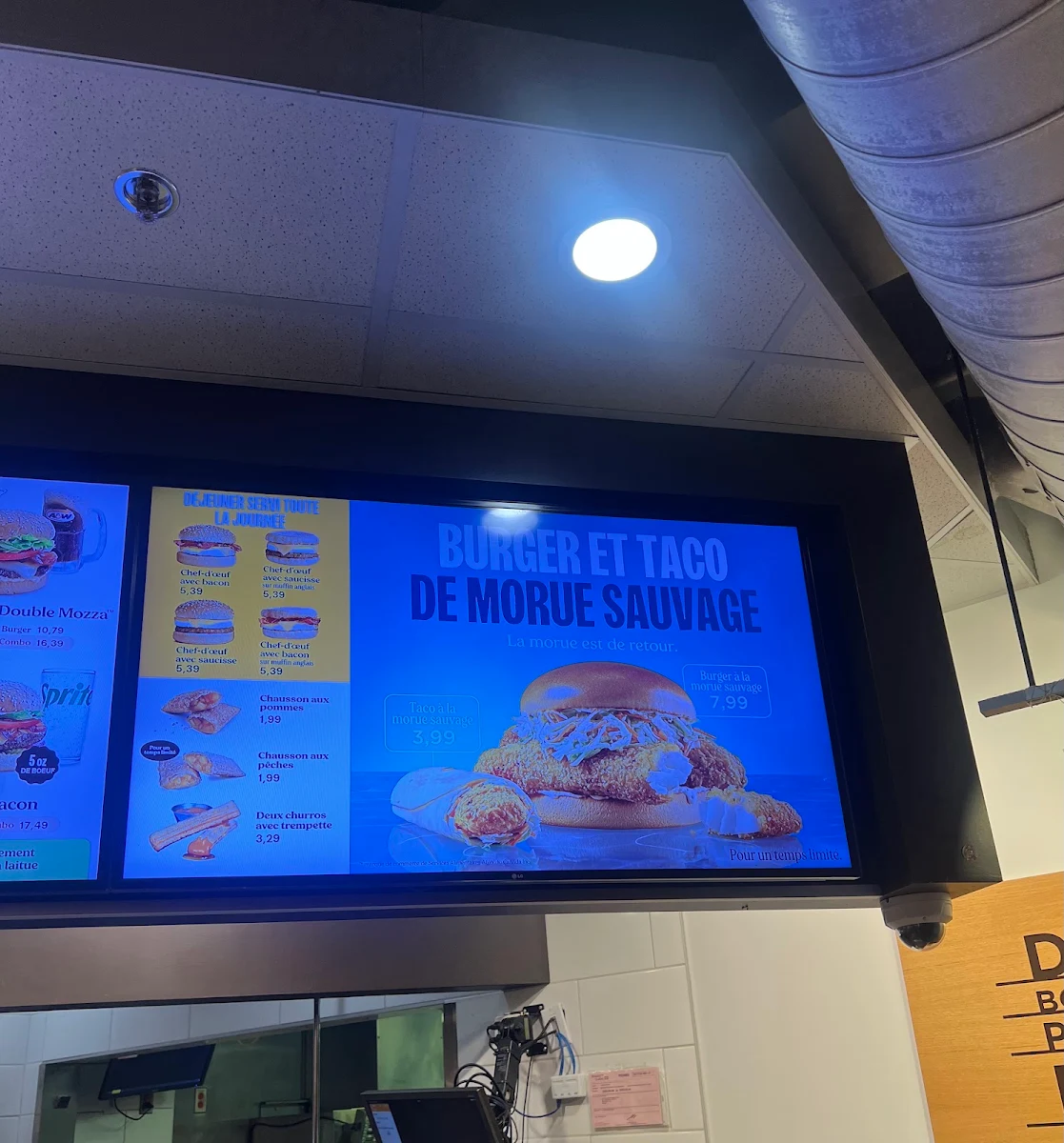 Menu, A&W Canada