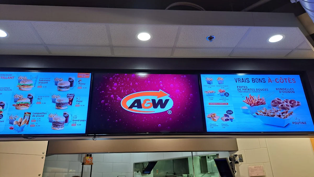 Menu, A&W Canada