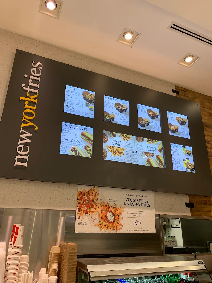 Menu, New York Fries - Rideau Centre