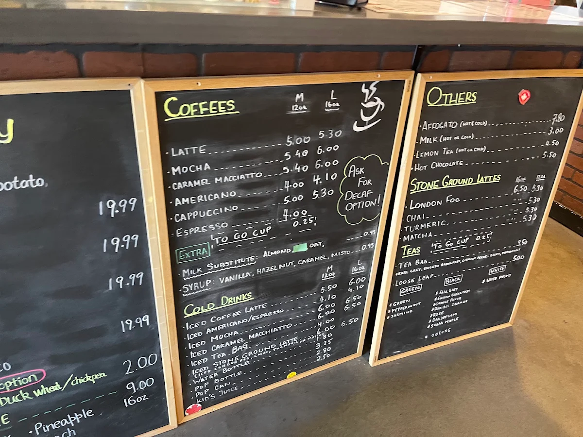 Menu, Belgian Waffle Bar
