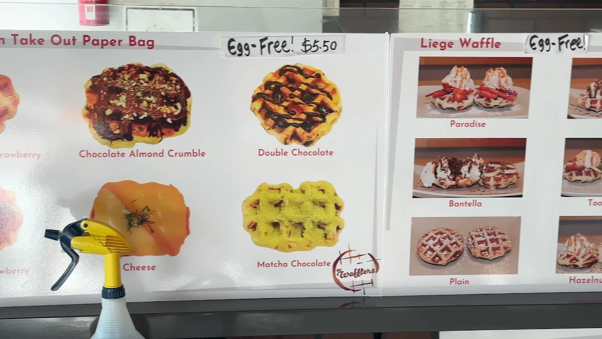 Menu, Belgian Waffle Bar
