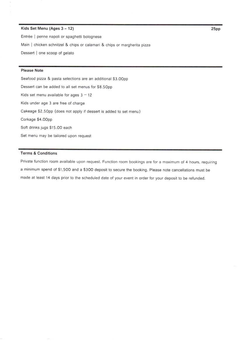 Menu, il Buco Kitchen