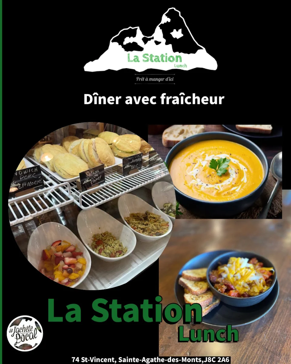 Menu, LA STATION des saveurs - Épicerie de proximité - Sandwiches / Salades - Café / Espresso / Thé - Bière Artisanale / Vin
