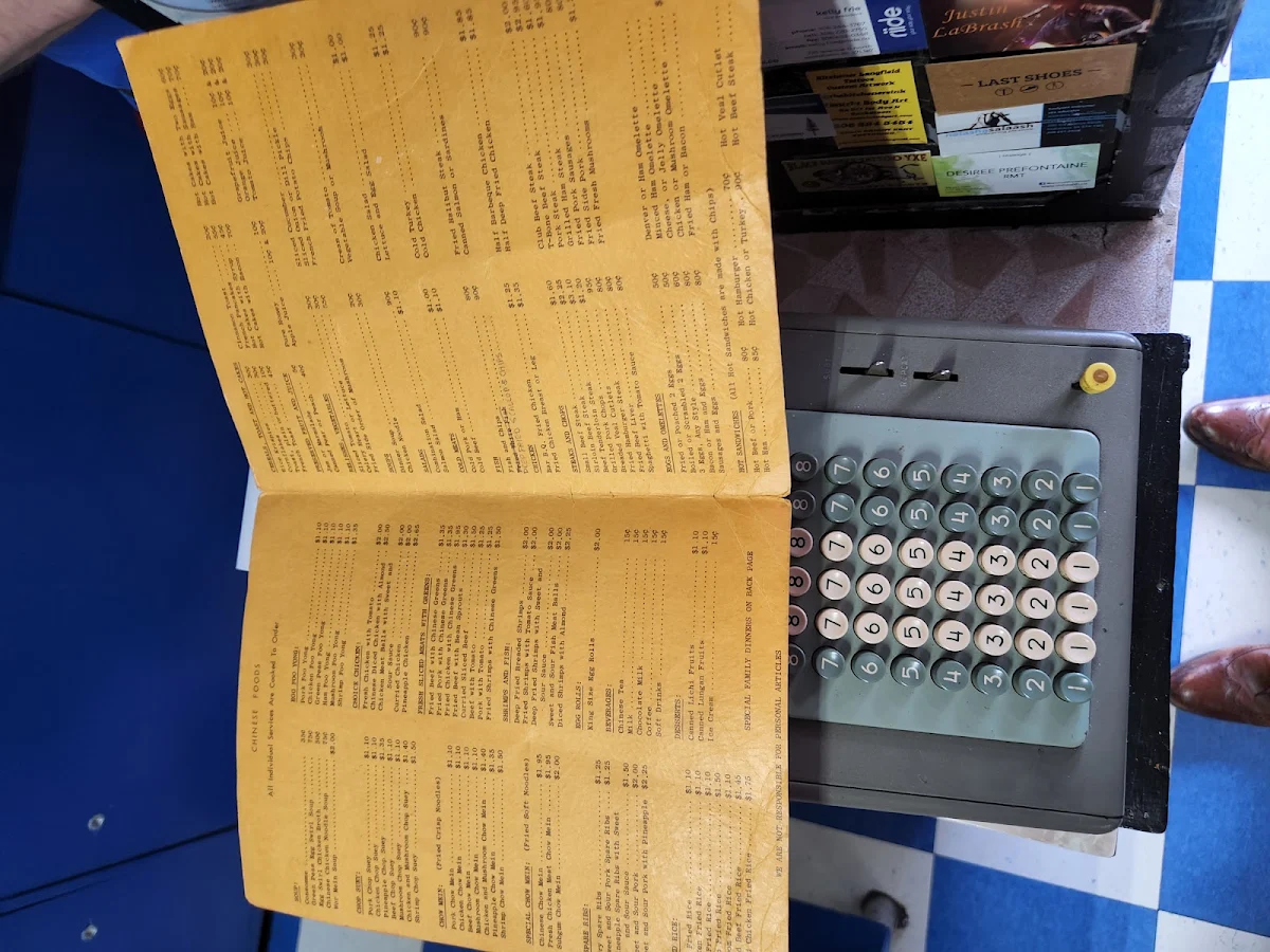 Menu, Park Cafe