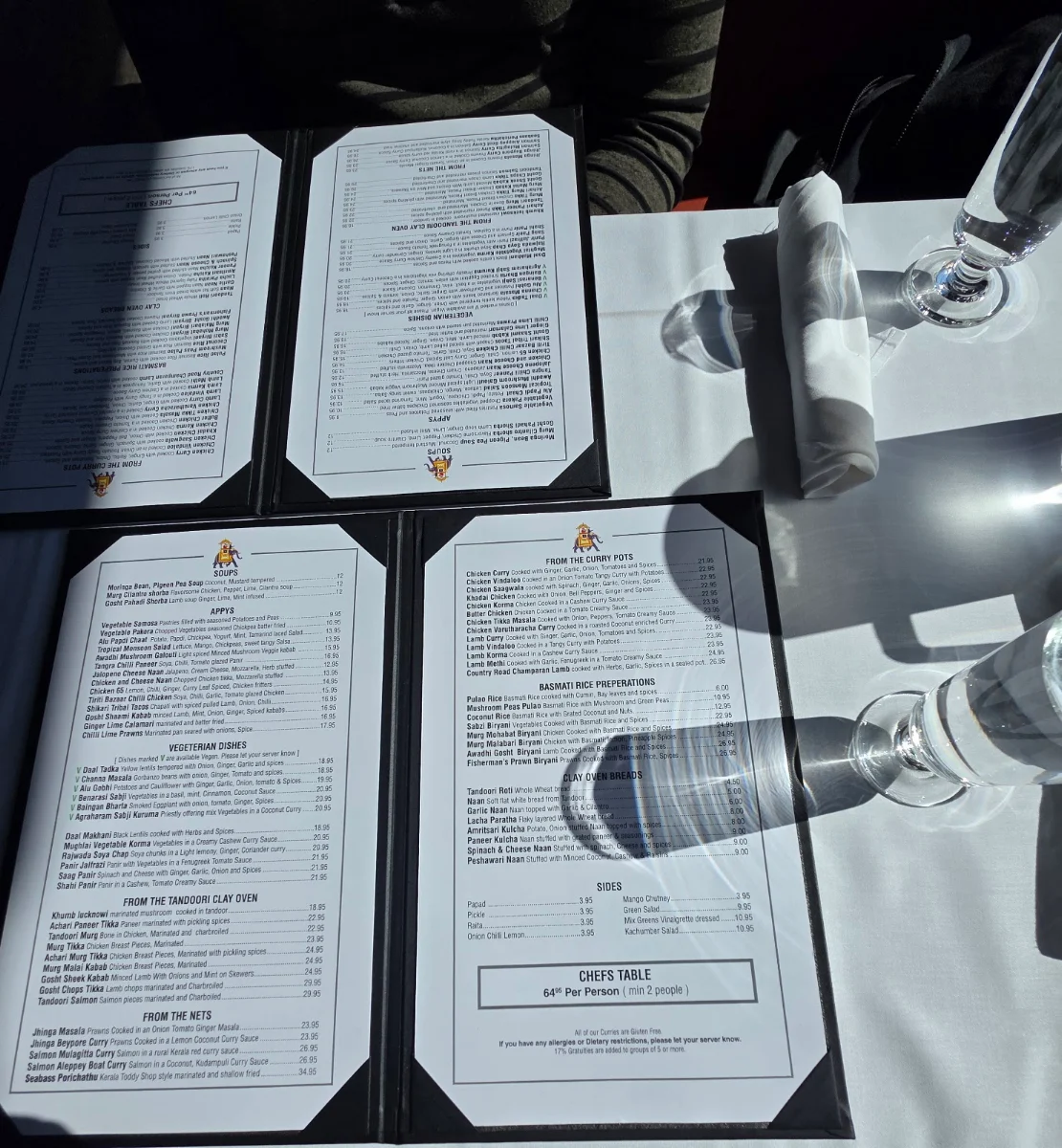Menu, KAASHI