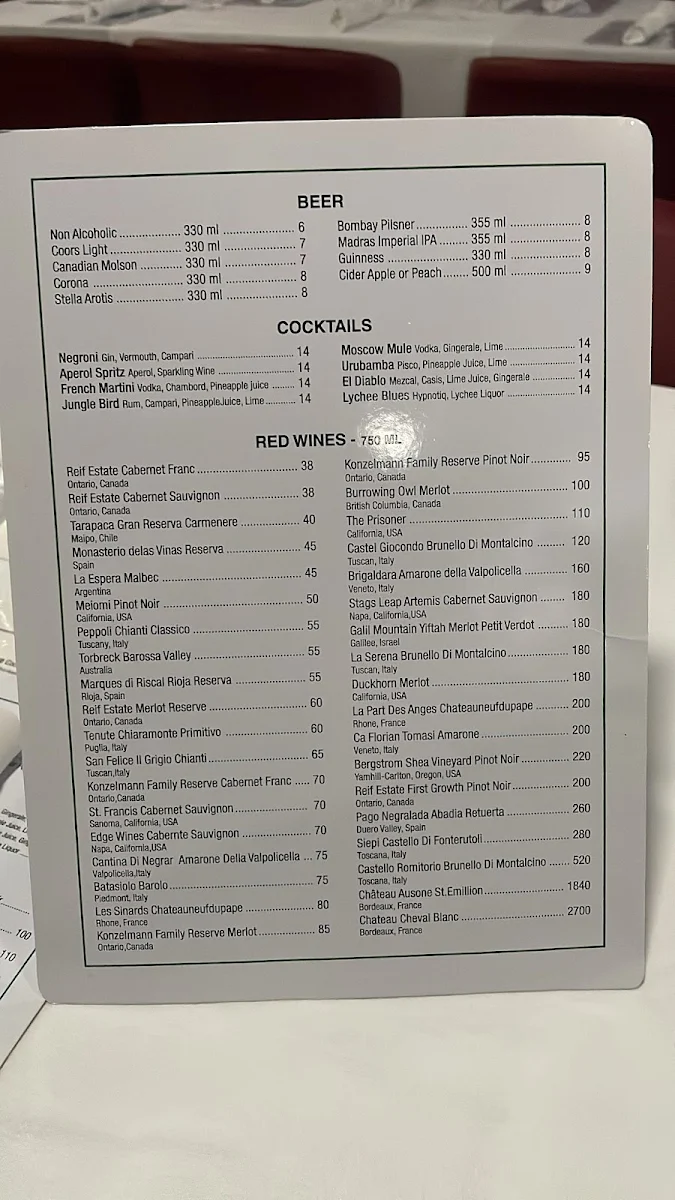 Menu, KAASHI