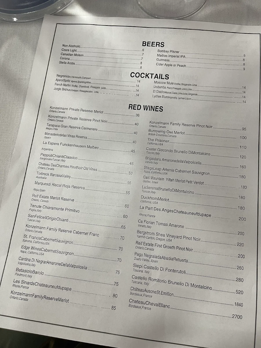 Menu, KAASHI