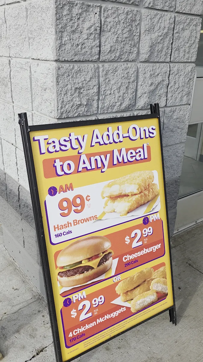 Menu, McDonald's