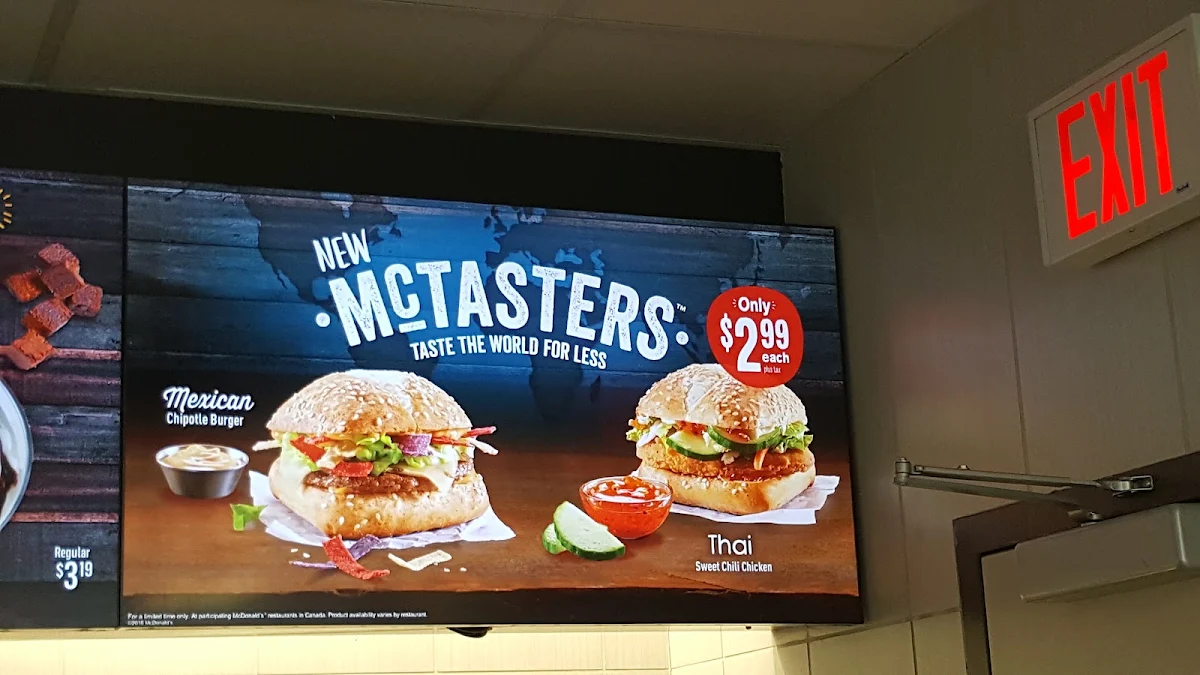 Menu, McDonald's