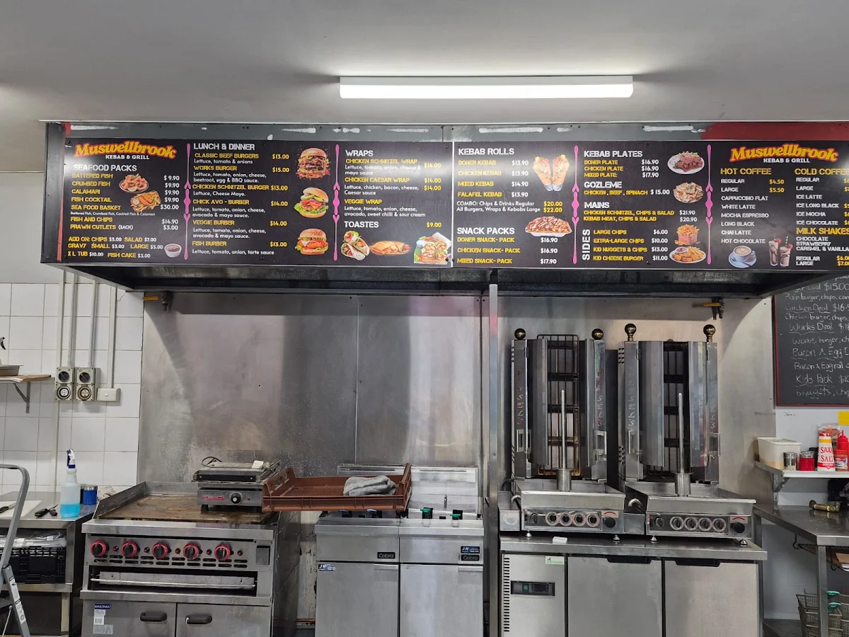 Menu, Muswellbrook Kebab & Grill