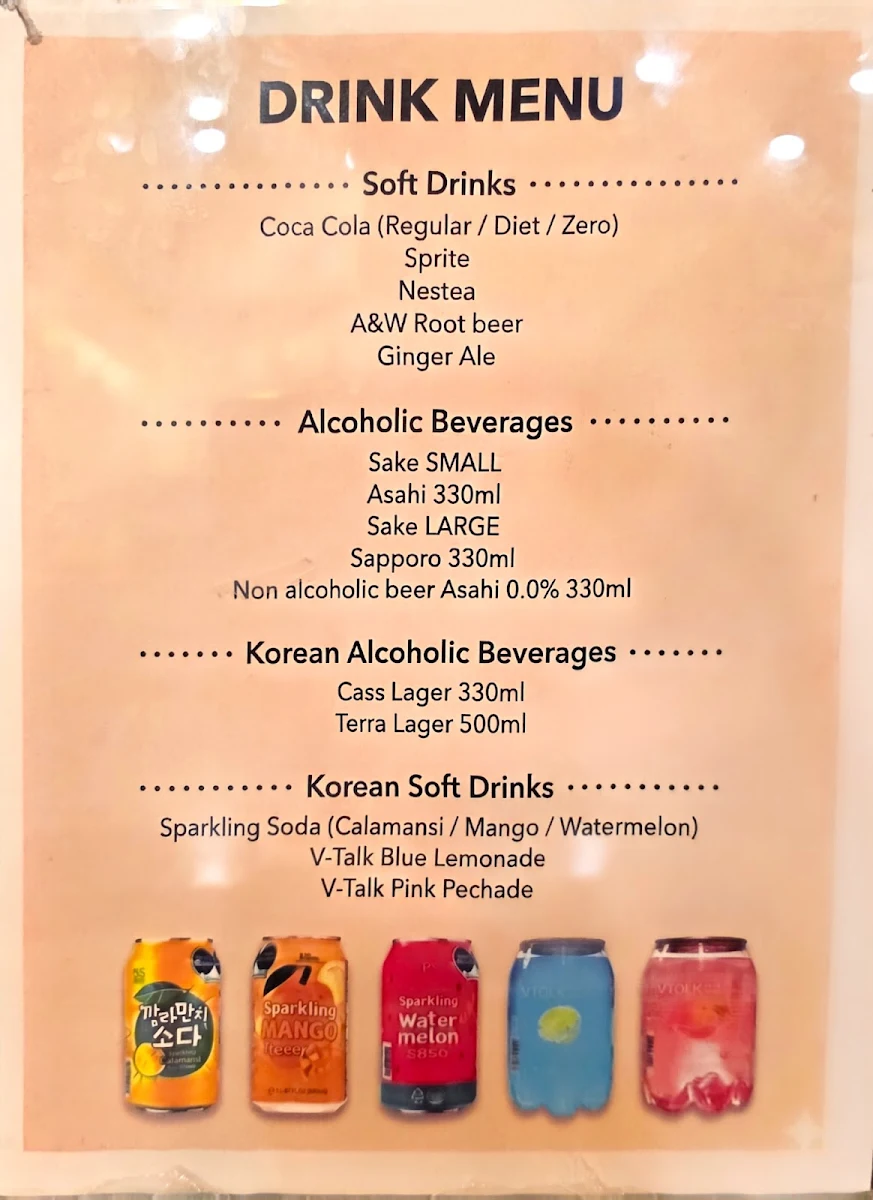 Menu, Sushi Nara-Gladwin